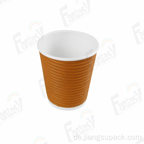 7oz Ripple Wall Tasse bedruckte Einwegkaffeetasse gedruckt